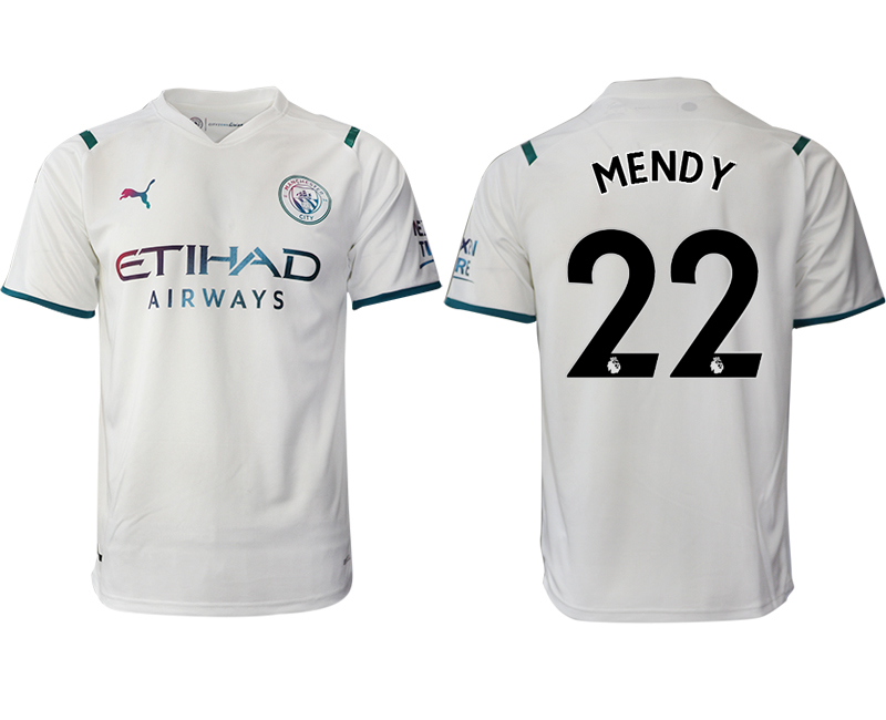 Men 2021-2022 Club Manchester city away aaa version white #22 Soccer Jersey->manchester city jersey->Soccer Club Jersey